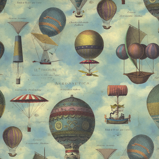 Vintage Hot Air Balloons Italian Paper ~ Kartos Italy